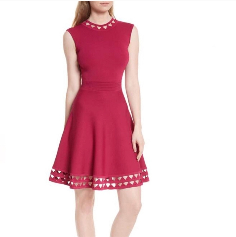 Ted Baker London Kathryn Cutwork Knit Skater Dress